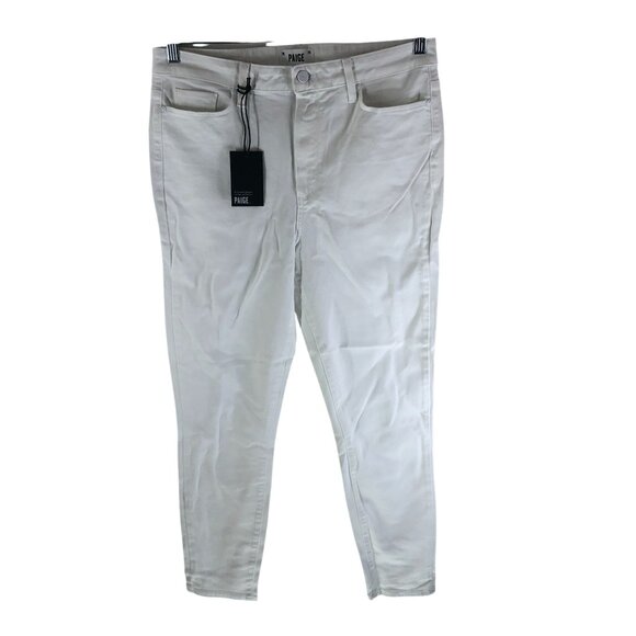 Paige Womens Margot Ankle Super High Rise Ankle Skinny Jeans Crisp White 31 - Picture 1 of 7